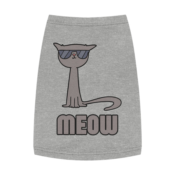 Cool Cat Pet Tank Top - Fun Meow Design for Stylish Pets