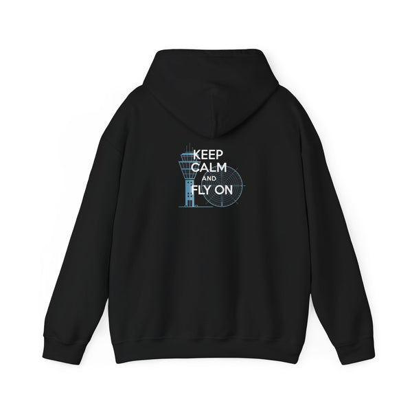 Keep Calm and Fly On  Unisex Heavy Blend™ Hooded Sweatshirt