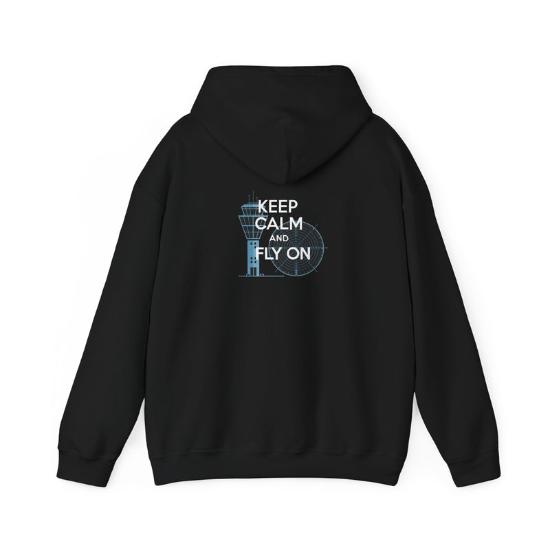 Keep Calm and Fly On  Unisex Heavy Blend™ Hooded Sweatshirt