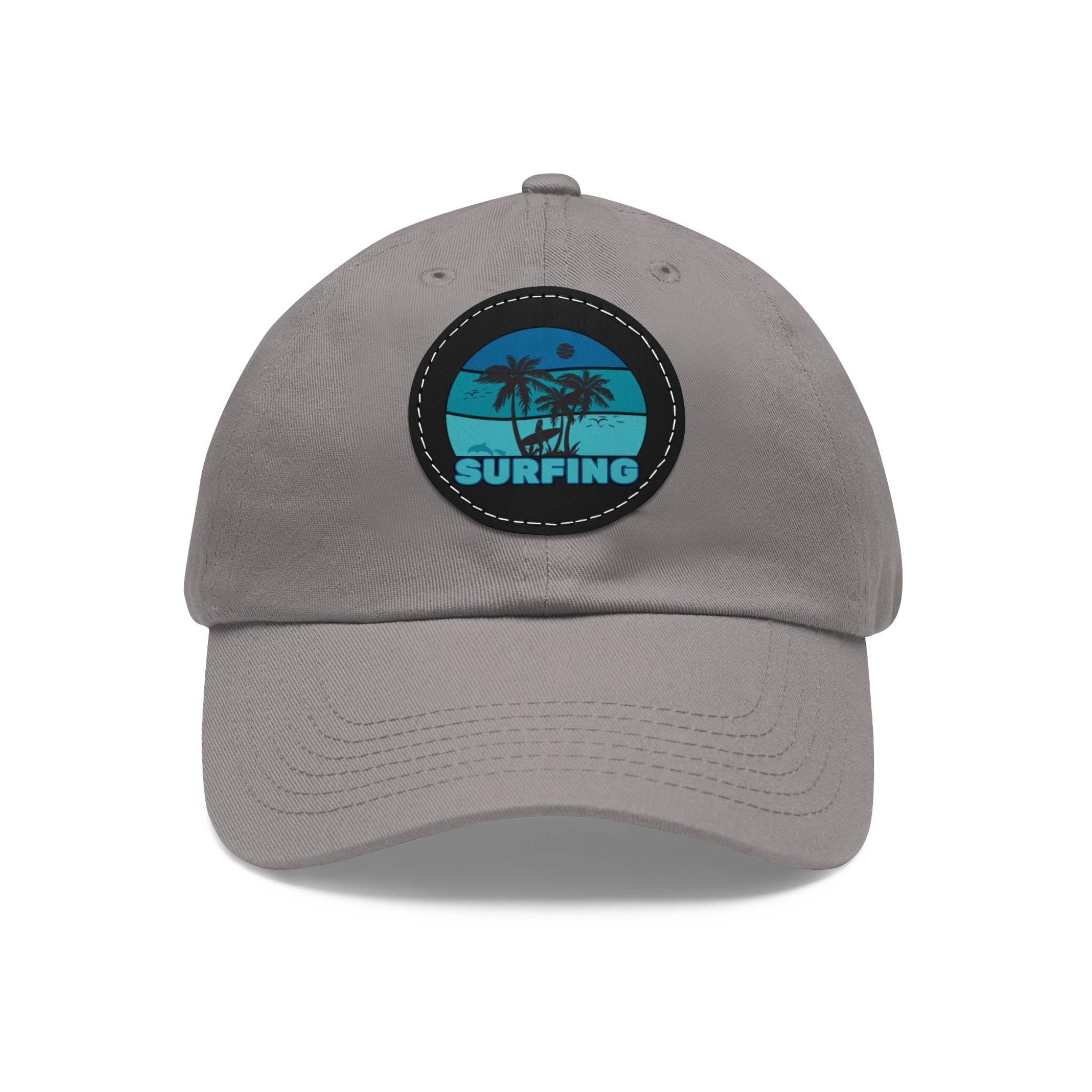 Surfing Dad Hat with Leather Patch - Casual Beach Style