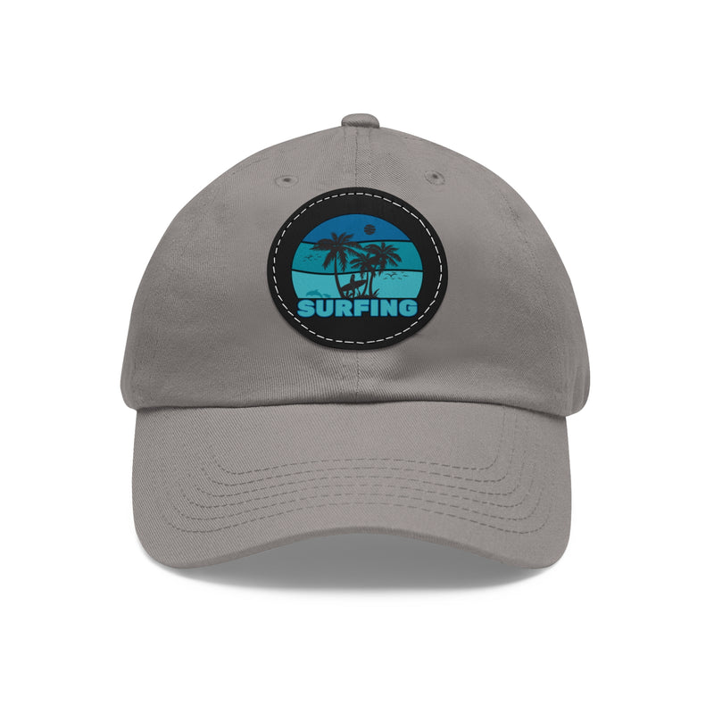 Surfing Dad Hat with Leather Patch - Casual Beach Style