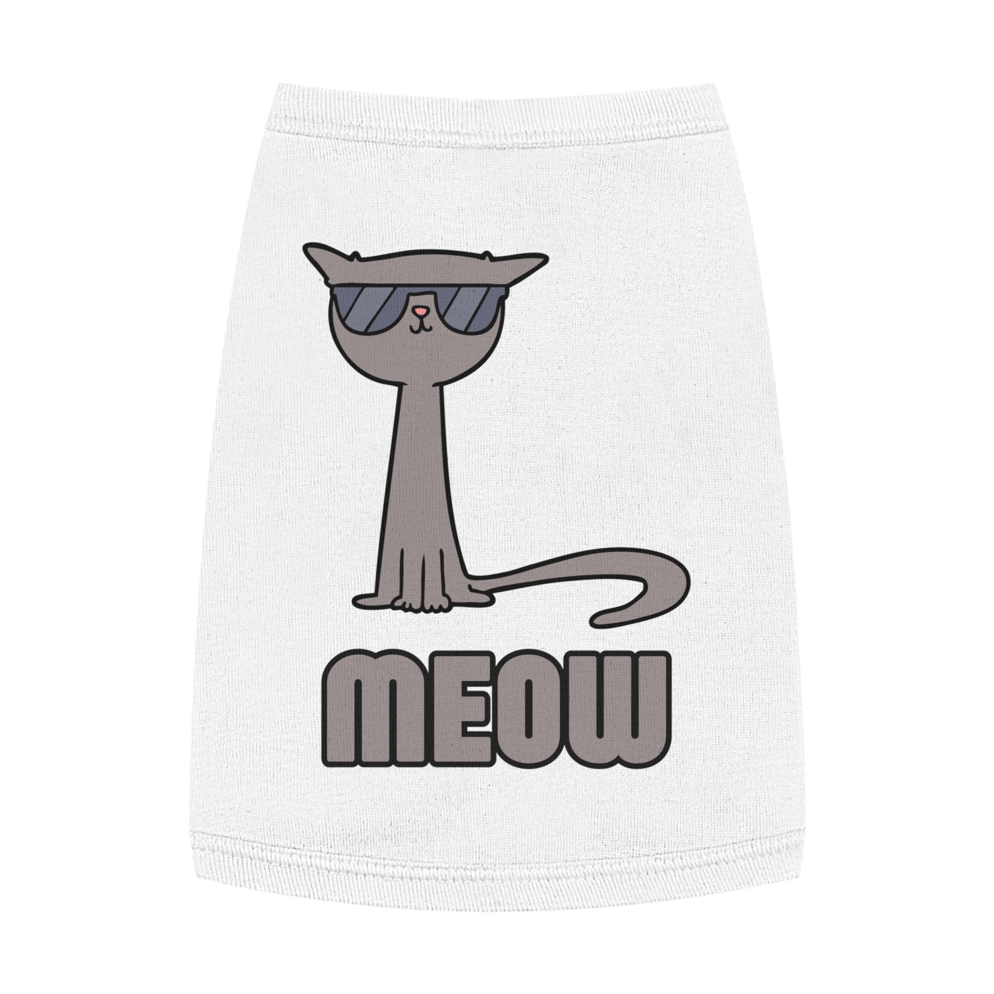 Cool Cat Pet Tank Top - Fun Meow Design for Stylish Pets