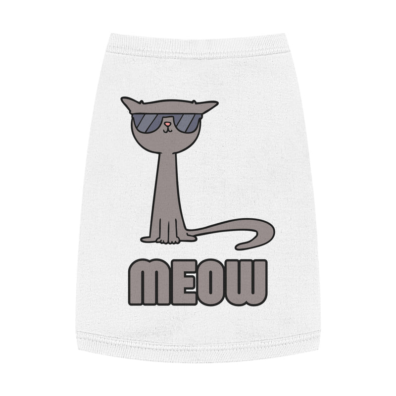 Cool Cat Pet Tank Top - Fun Meow Design for Stylish Pets