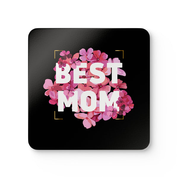 Floral 'Best Mom' Cork Coaster Set - Perfect Gift for Mother's Day