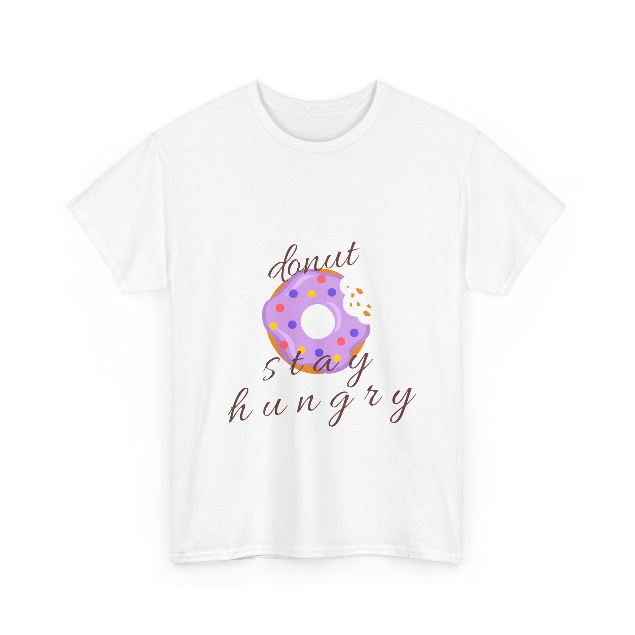 Donut Stay Hungry Unisex Heavy Cotton Tee - Fun and Stylish T-Shirt for Food Lovers
