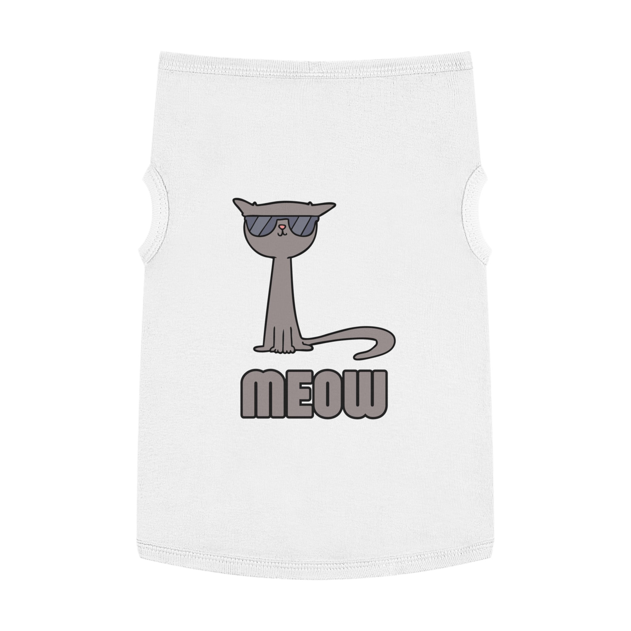 Cool Cat Pet Tank Top - Fun Meow Design for Stylish Pets