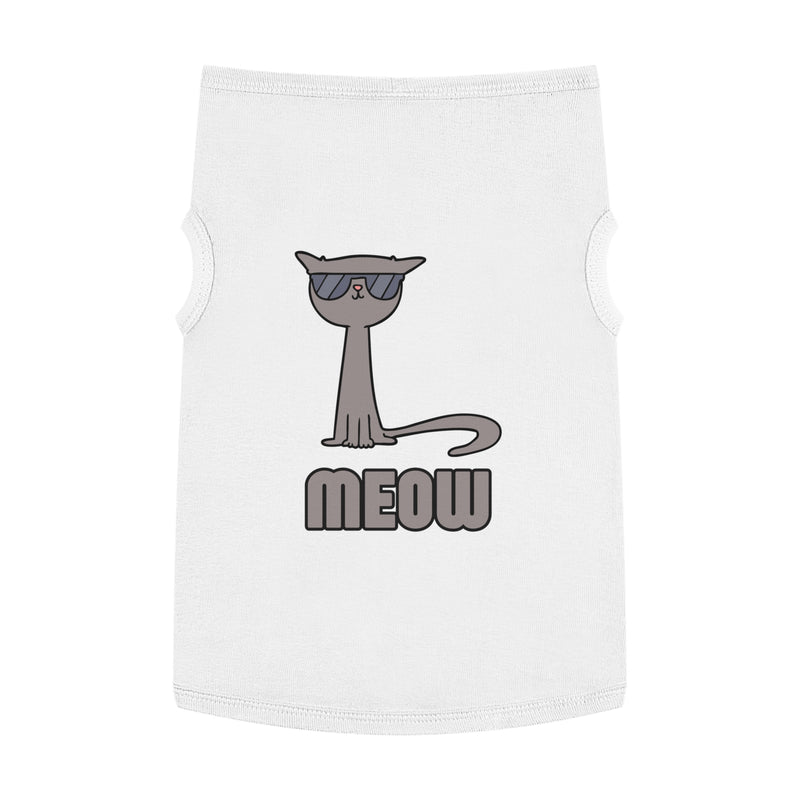 Cool Cat Pet Tank Top - Fun Meow Design for Stylish Pets