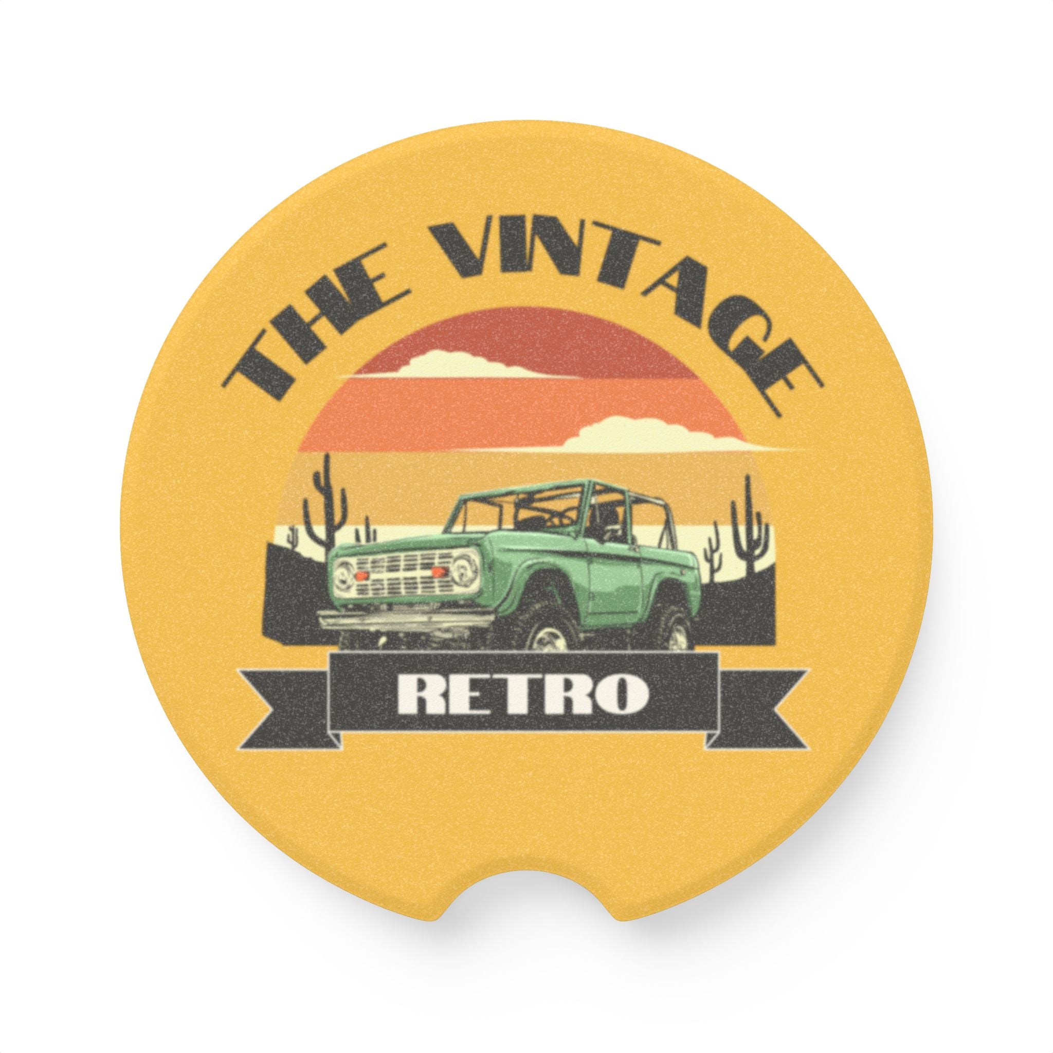 Vintage Retro Soapstone Car Coaster - Perfect Gift for Car Enthusiasts