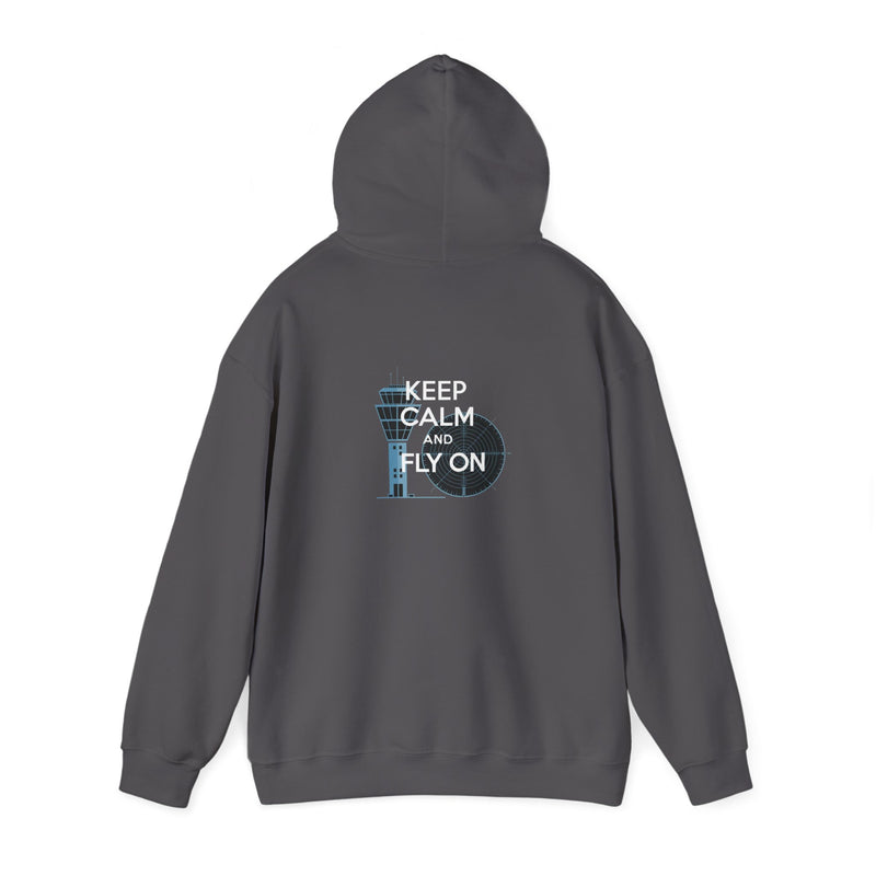 Keep Calm and Fly On  Unisex Heavy Blend™ Hooded Sweatshirt