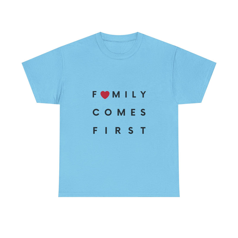 Family Comes First Unisex Heavy Cotton Tee
