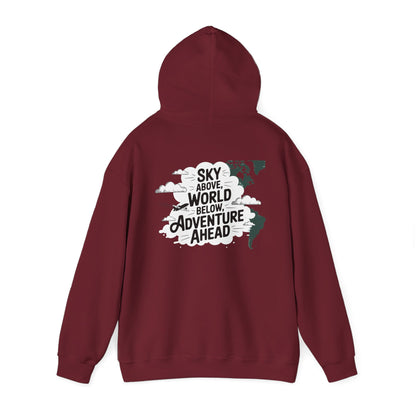 Unisex Heavy Blend™ Hooded Sweatshirt Sky above world below