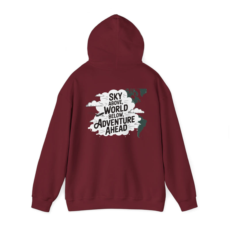Unisex Heavy Blend™ Hooded Sweatshirt Sky above world below