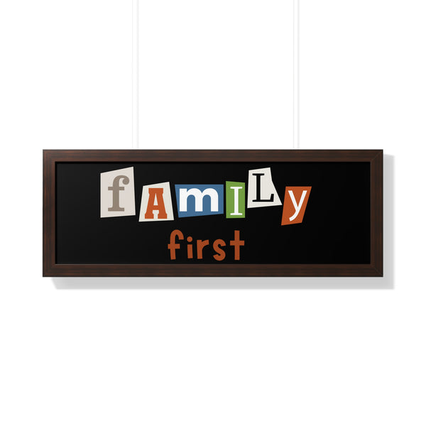 Family First Framed Poster - Modern Wall Art for Home Decor
