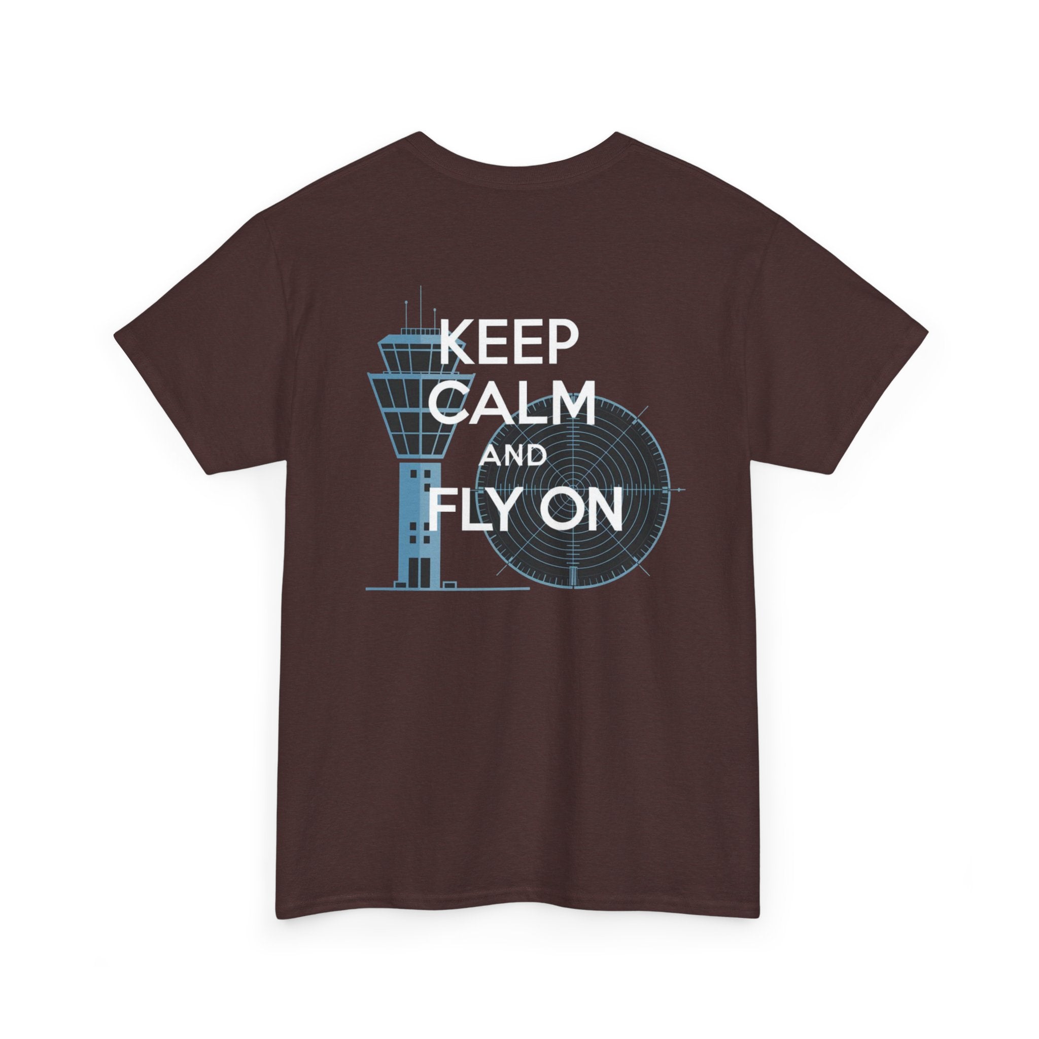 Keep Calm and Fly On Unisex Heavy Cotton Tee