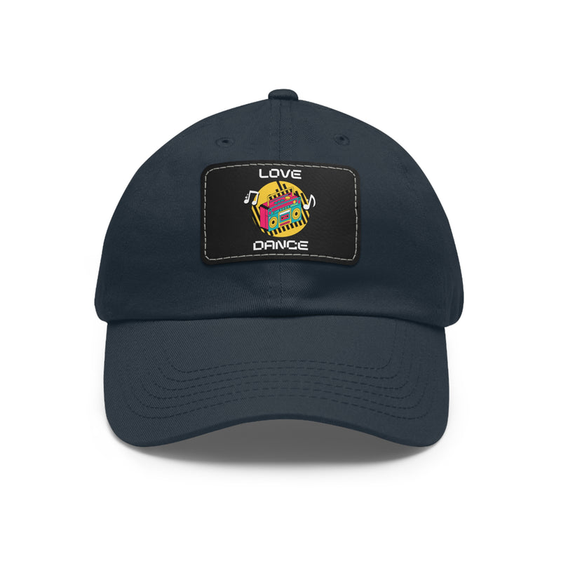 Love Dance Dad Hat with Leather Patch - Casual Style for Dance Lovers