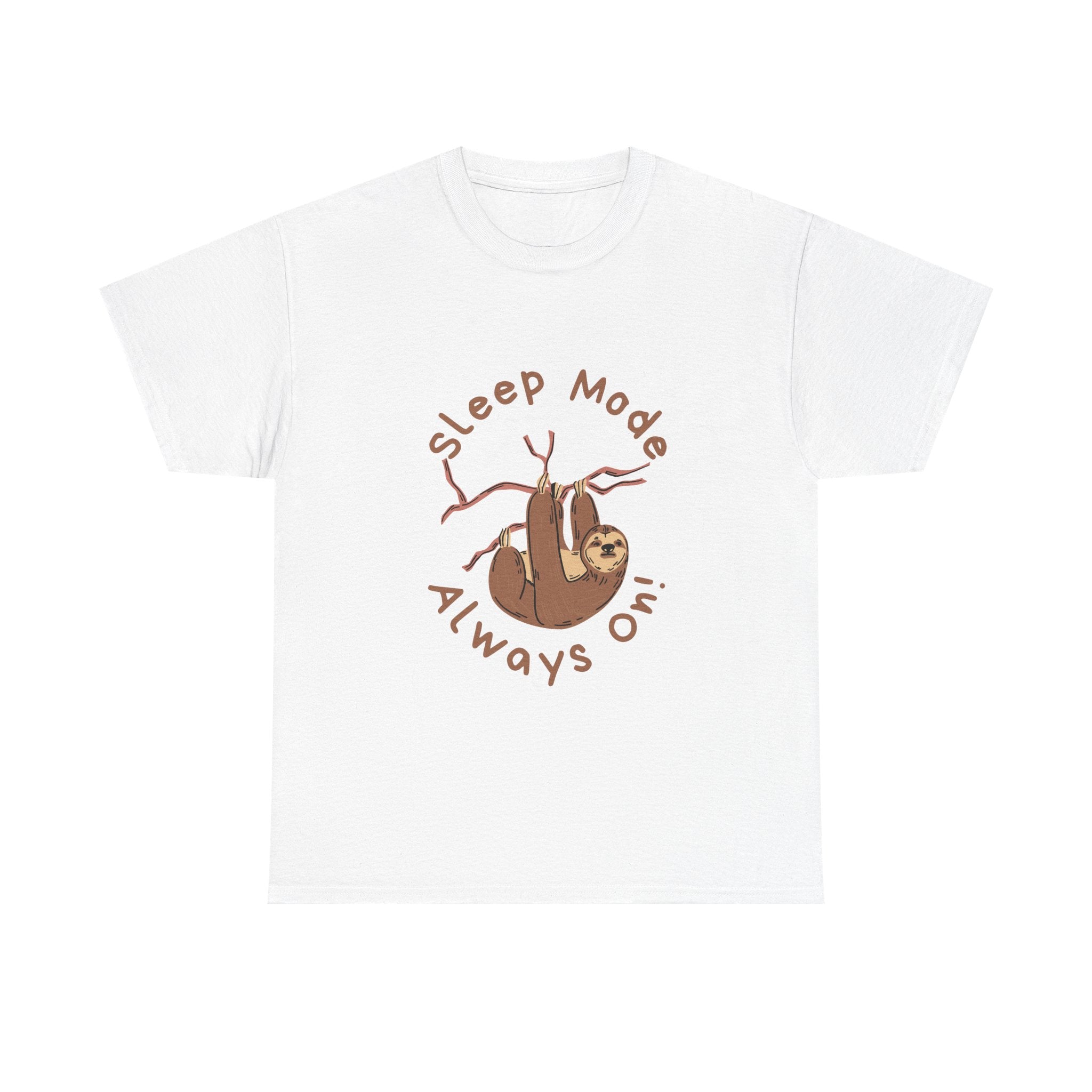 Sleep Mode Sloth Unisex Heavy Cotton Tee - Relaxed Fit T-Shirt