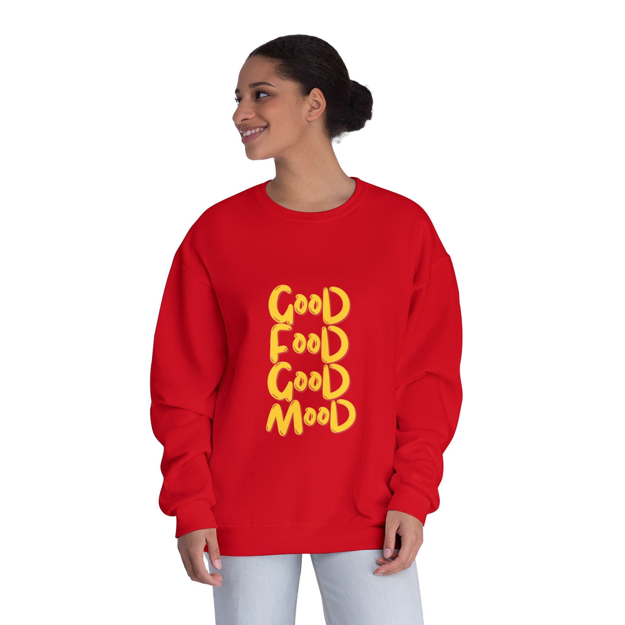 Good Food Good Mood Sweatshirt - Unisex NuBlend® Crewneck for Comfort and Style