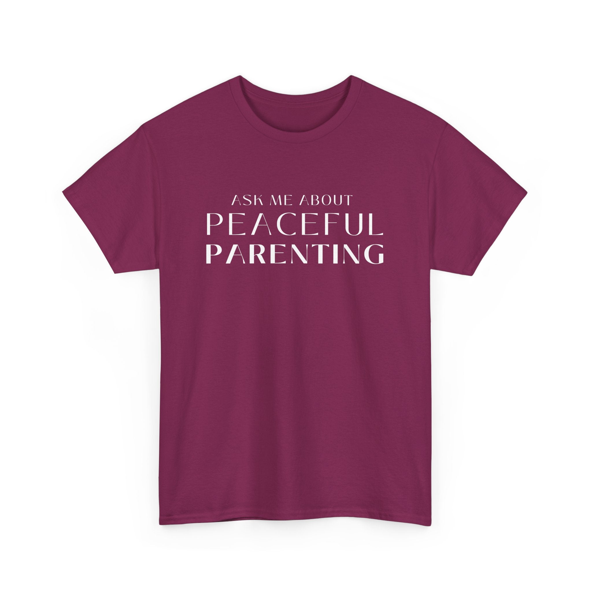Peaceful Parenting Unisex Heavy Cotton Tee - Comfortable & Thoughtful Gift for Parents