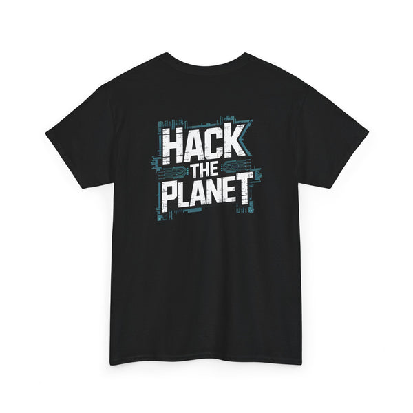 Unisex Heavy Cotton Tee: "Hack the Planet" - T-Shirt