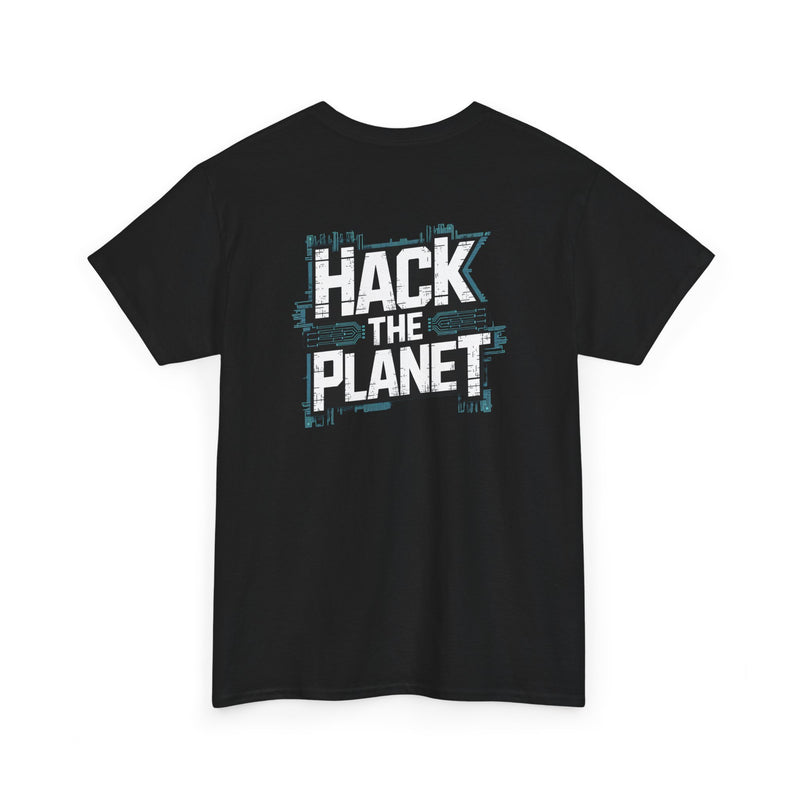 Unisex Heavy Cotton Tee: "Hack the Planet" - T-Shirt