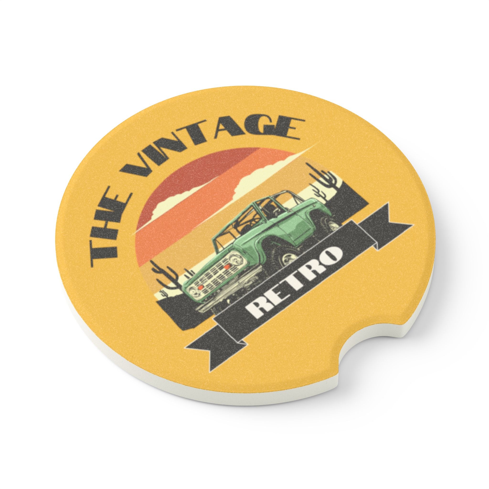 Vintage Retro Soapstone Car Coaster - Perfect Gift for Car Enthusiasts