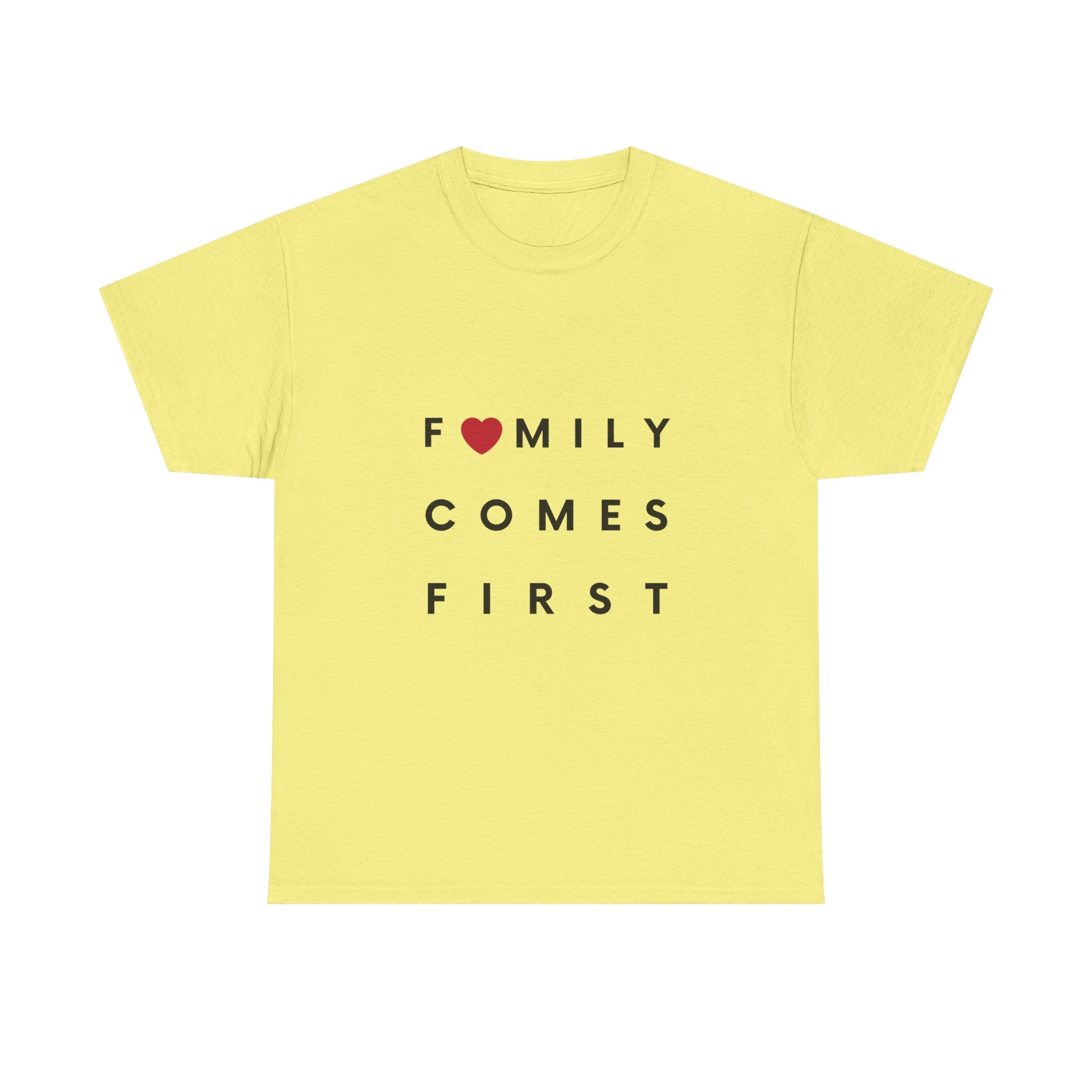 Family Comes First Unisex Heavy Cotton Tee