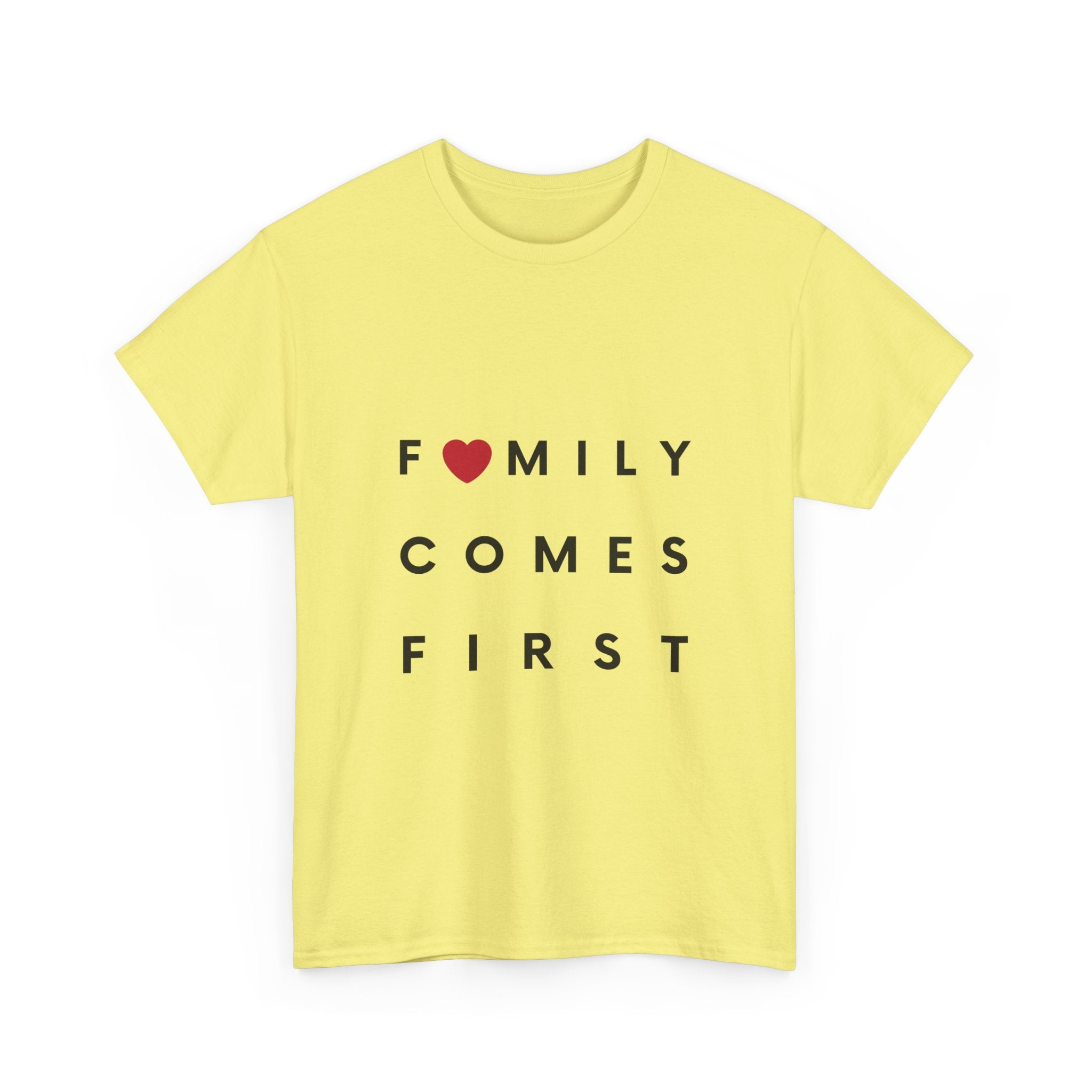 Family Comes First Unisex Heavy Cotton Tee