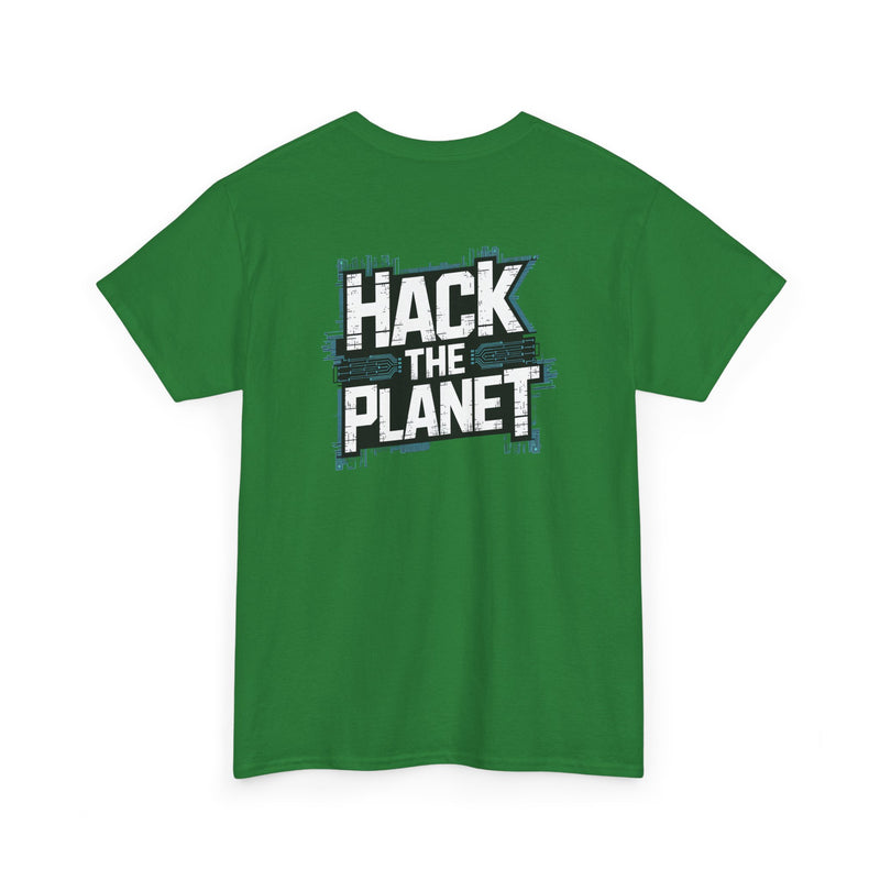 Unisex Heavy Cotton Tee: "Hack the Planet" - T-Shirt