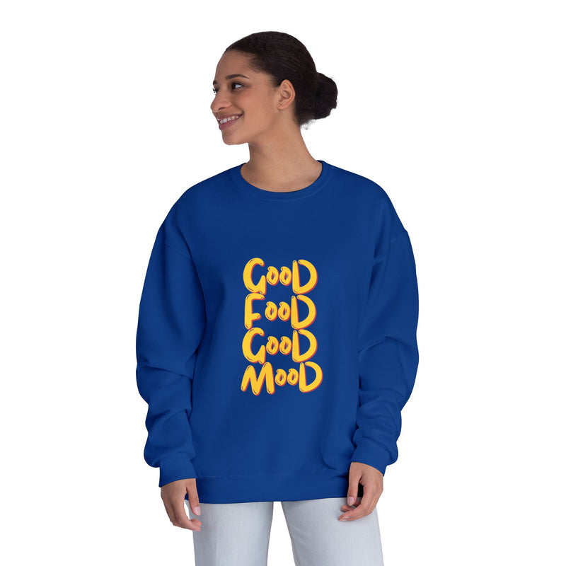 Good Food Good Mood Sweatshirt - Unisex NuBlend® Crewneck for Comfort and Style