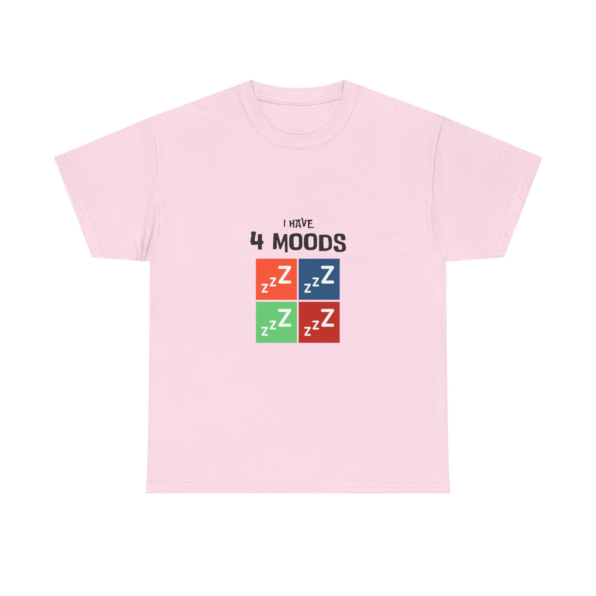 Unisex Heavy Cotton Tee - 'I Have 4 Moods' Graphic T-Shirt for Casual Comfort