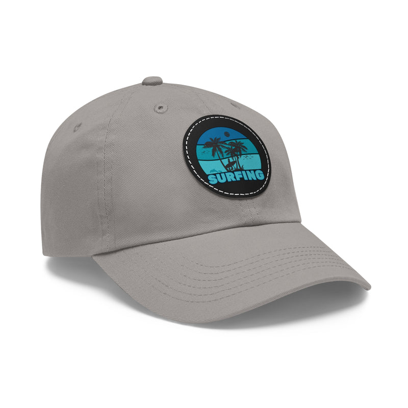 Surfing Dad Hat with Leather Patch - Casual Beach Style