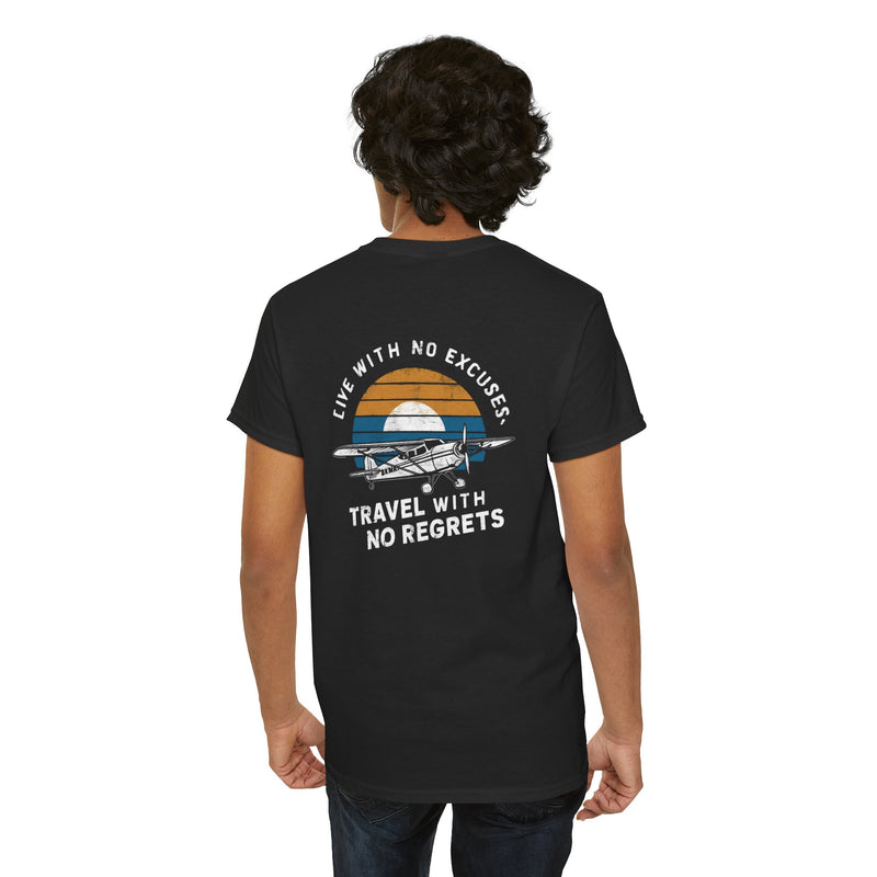 Unisex Heavy Cotton Tee: "Live with no excuse" - T-Shirt