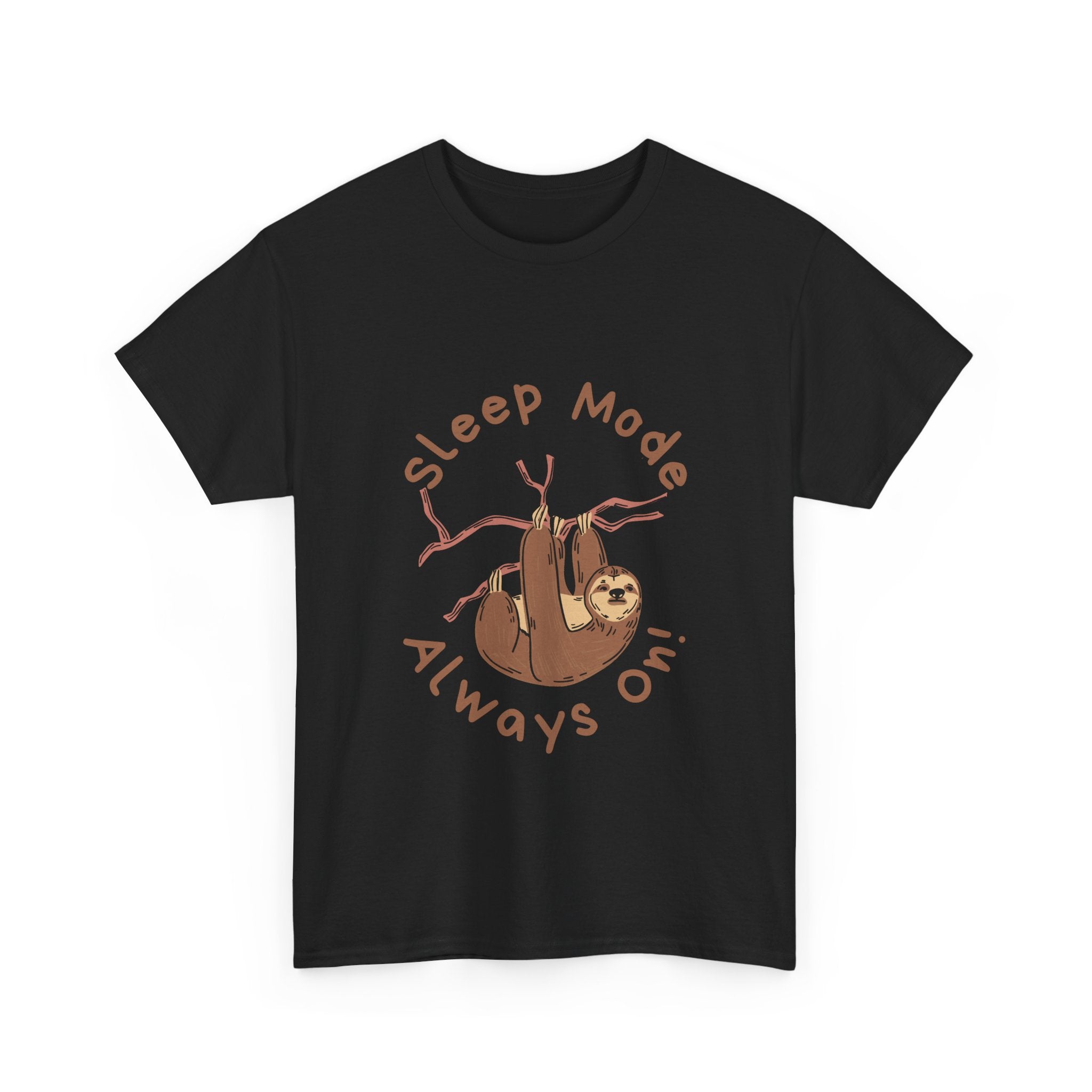 Sleep Mode Sloth Unisex Heavy Cotton Tee - Relaxed Fit T-Shirt