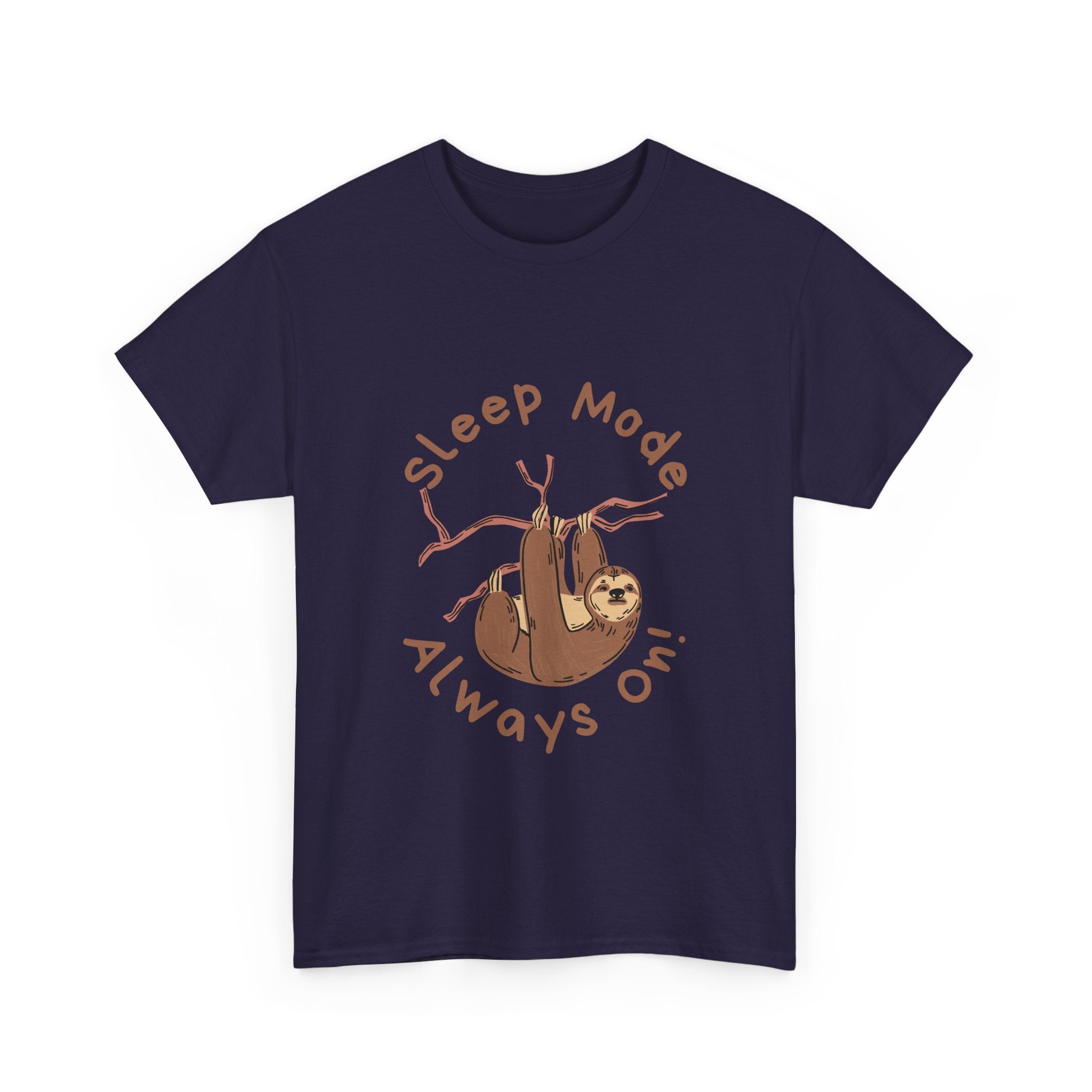 Sleep Mode Sloth Unisex Heavy Cotton Tee - Relaxed Fit T-Shirt