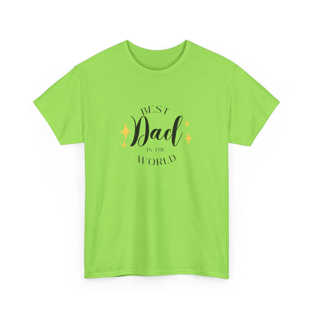 Best Dad Heavy Cotton Tee - Perfect Gift for Father's Day