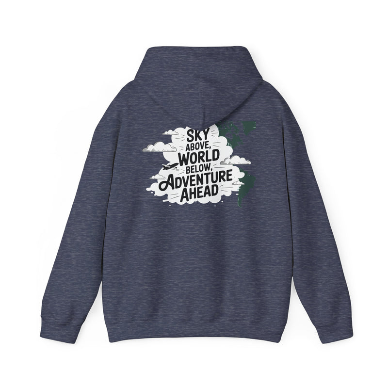 Unisex Heavy Blend™ Hooded Sweatshirt Sky above world below