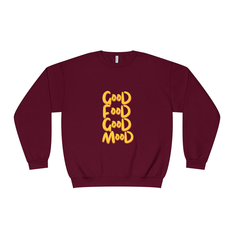 Good Food Good Mood Sweatshirt - Unisex NuBlend® Crewneck for Comfort and Style