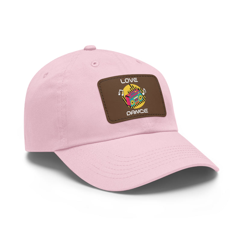 Love Dance Dad Hat with Leather Patch - Casual Style for Dance Lovers