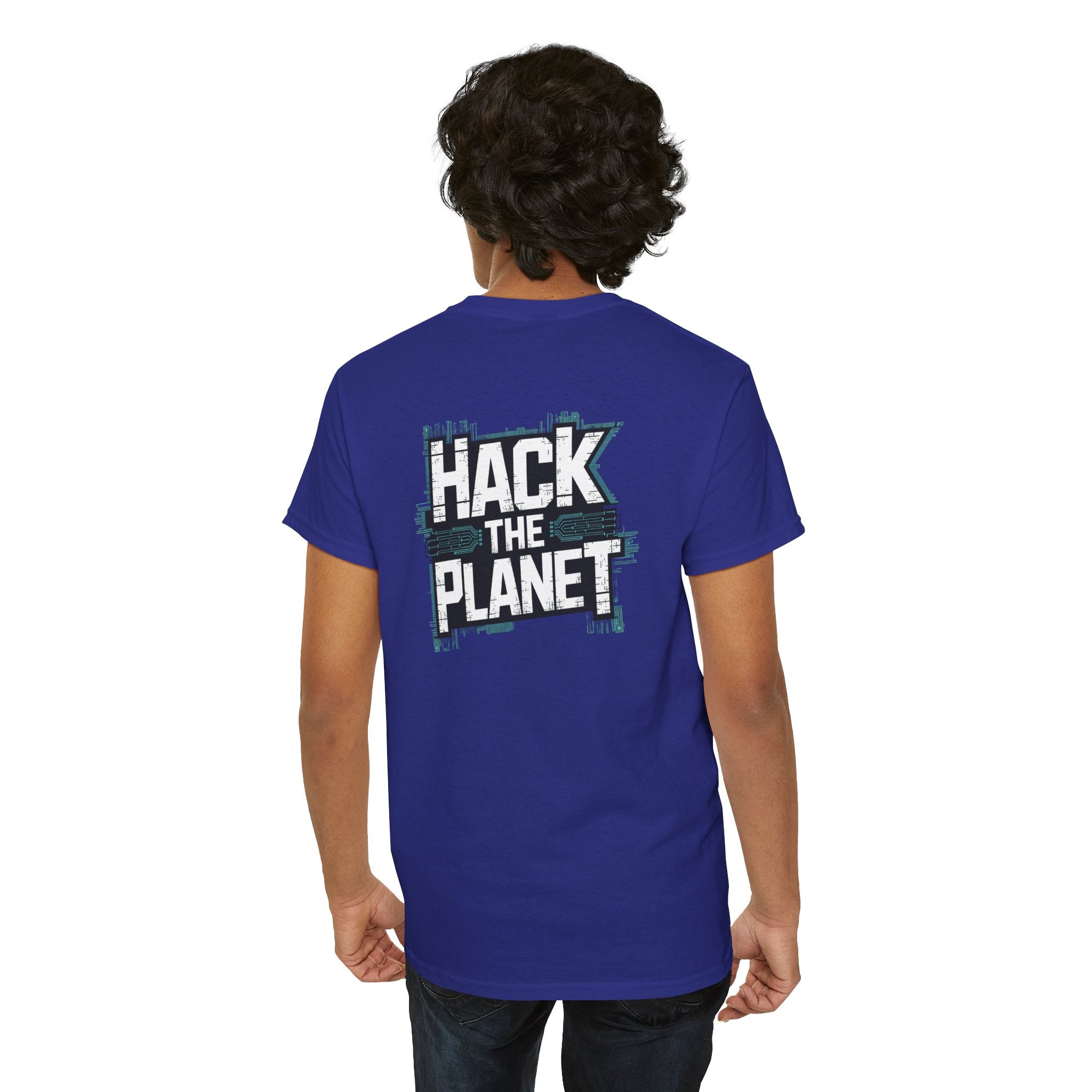 Unisex Heavy Cotton Tee: "Hack the Planet" - T-Shirt