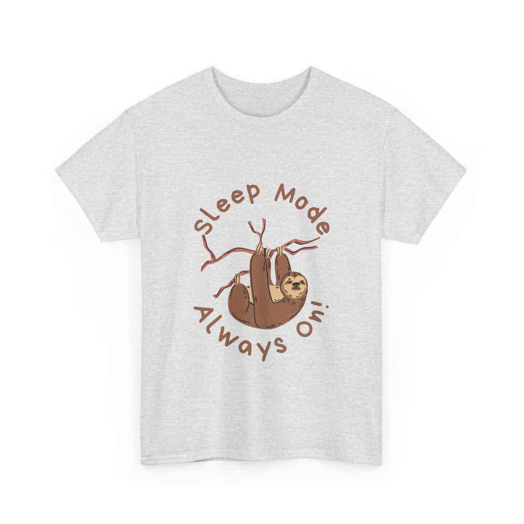 Sleep Mode Sloth Unisex Heavy Cotton Tee - Relaxed Fit T-Shirt