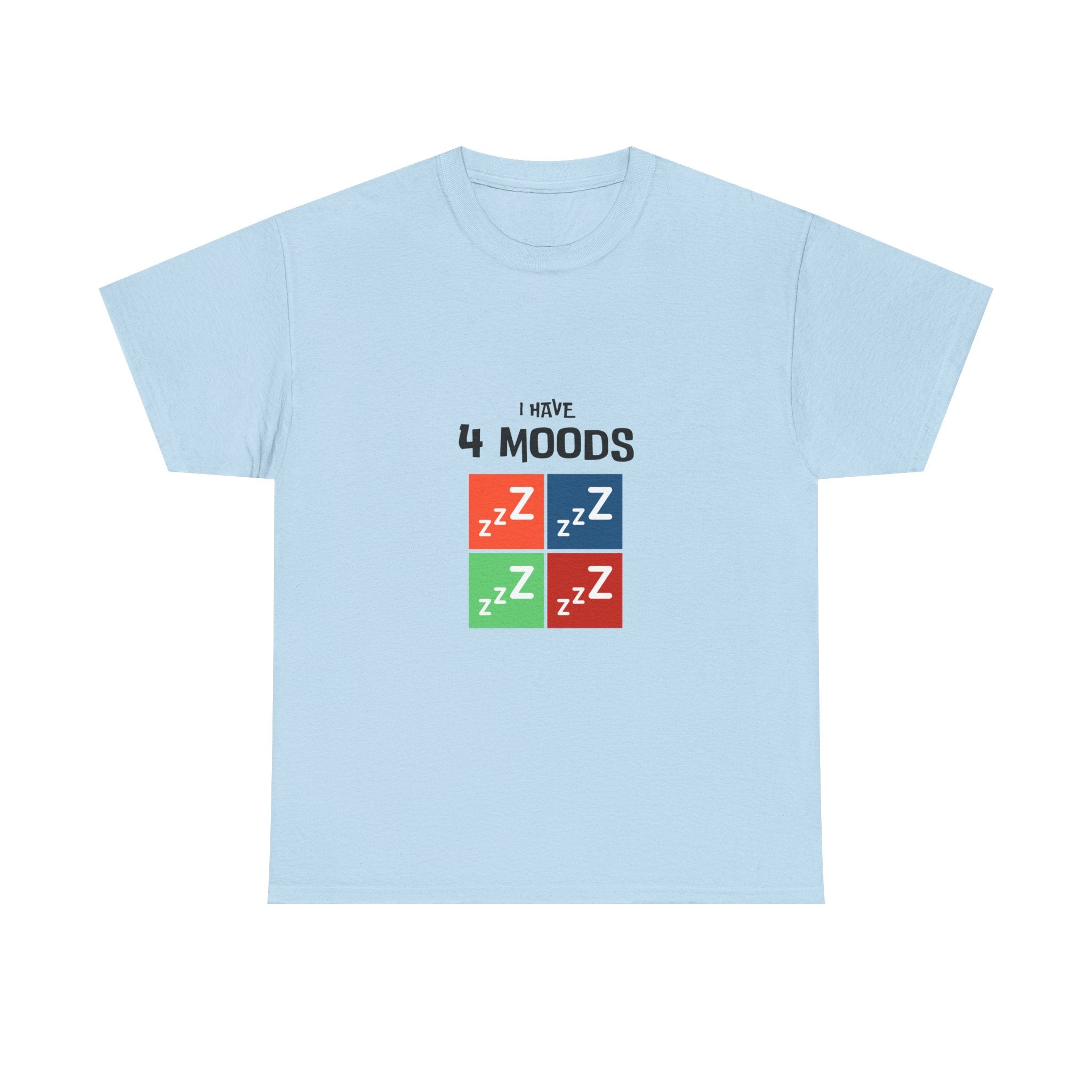 Unisex Heavy Cotton Tee - 'I Have 4 Moods' Graphic T-Shirt for Casual Comfort