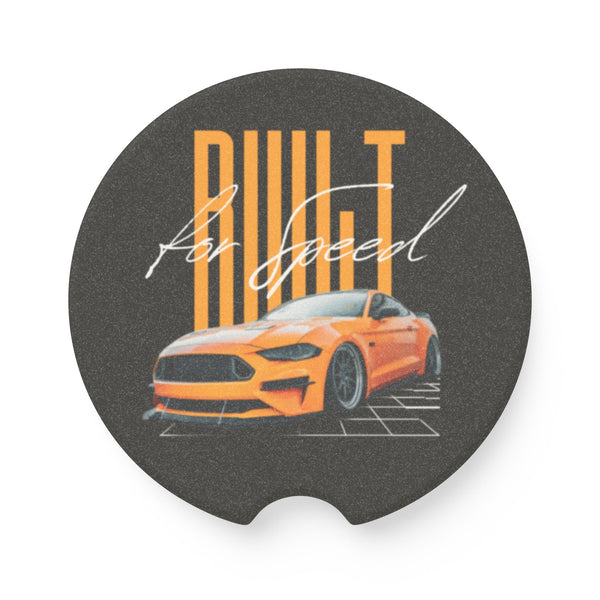 Built for Speed Soapstone Car Coaster - Stylish Automotive Accessory for Car Enthusiasts