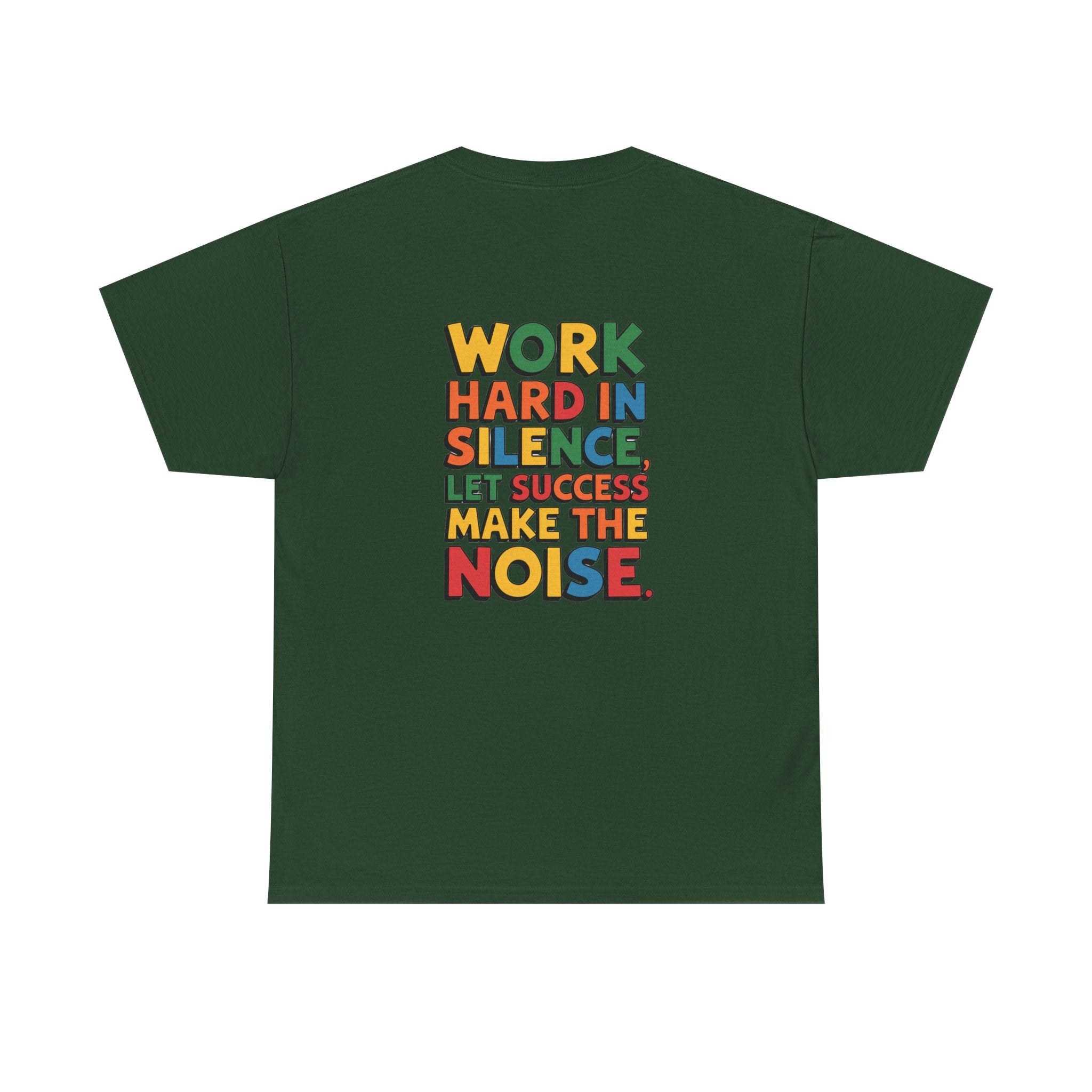 Work hard in Silence Unisex Heavy Cotton Tee for Everyday Style