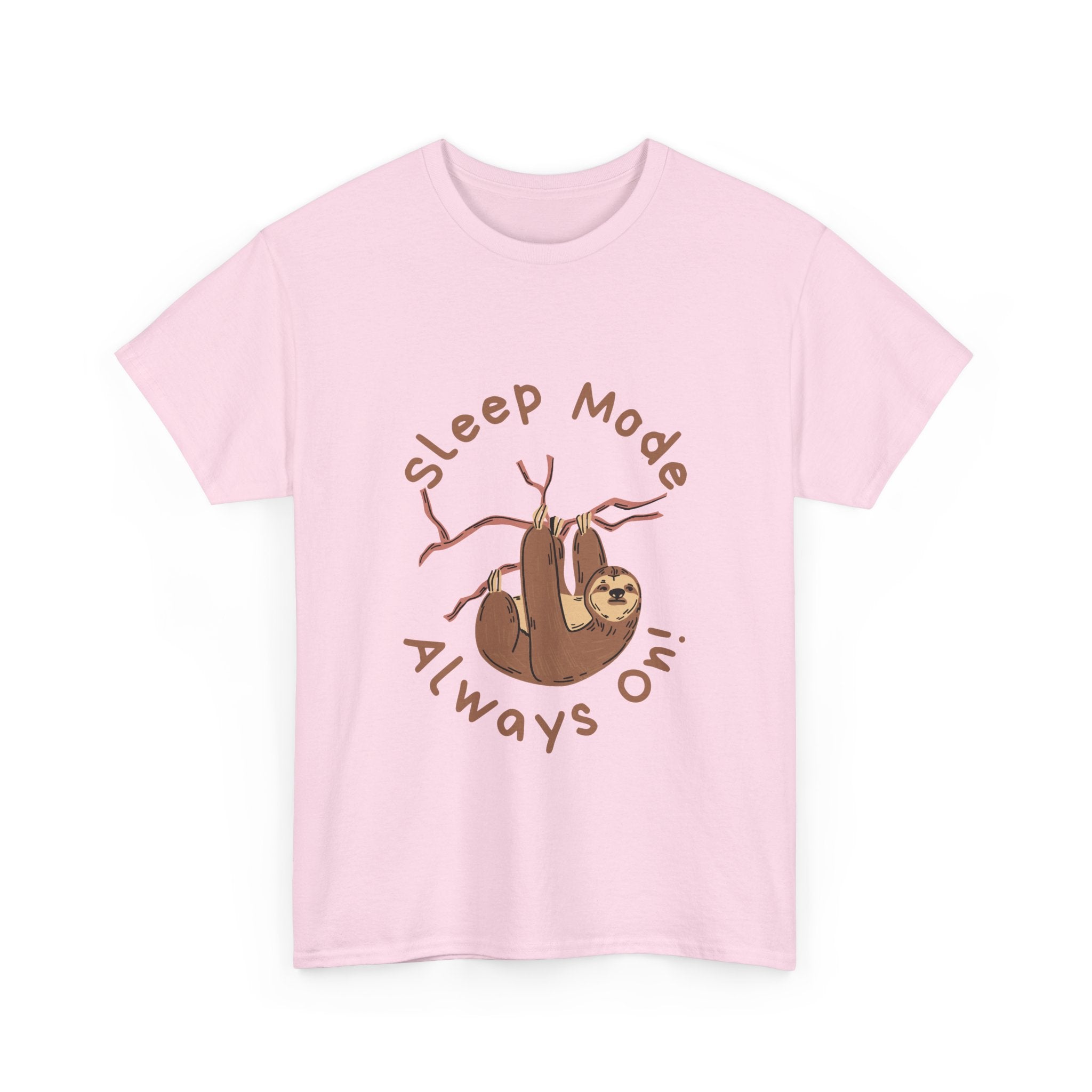 Sleep Mode Sloth Unisex Heavy Cotton Tee - Relaxed Fit T-Shirt