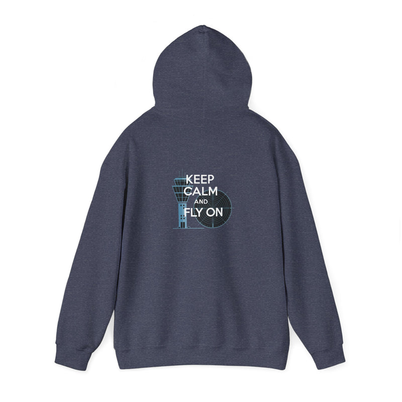 Keep Calm and Fly On  Unisex Heavy Blend™ Hooded Sweatshirt