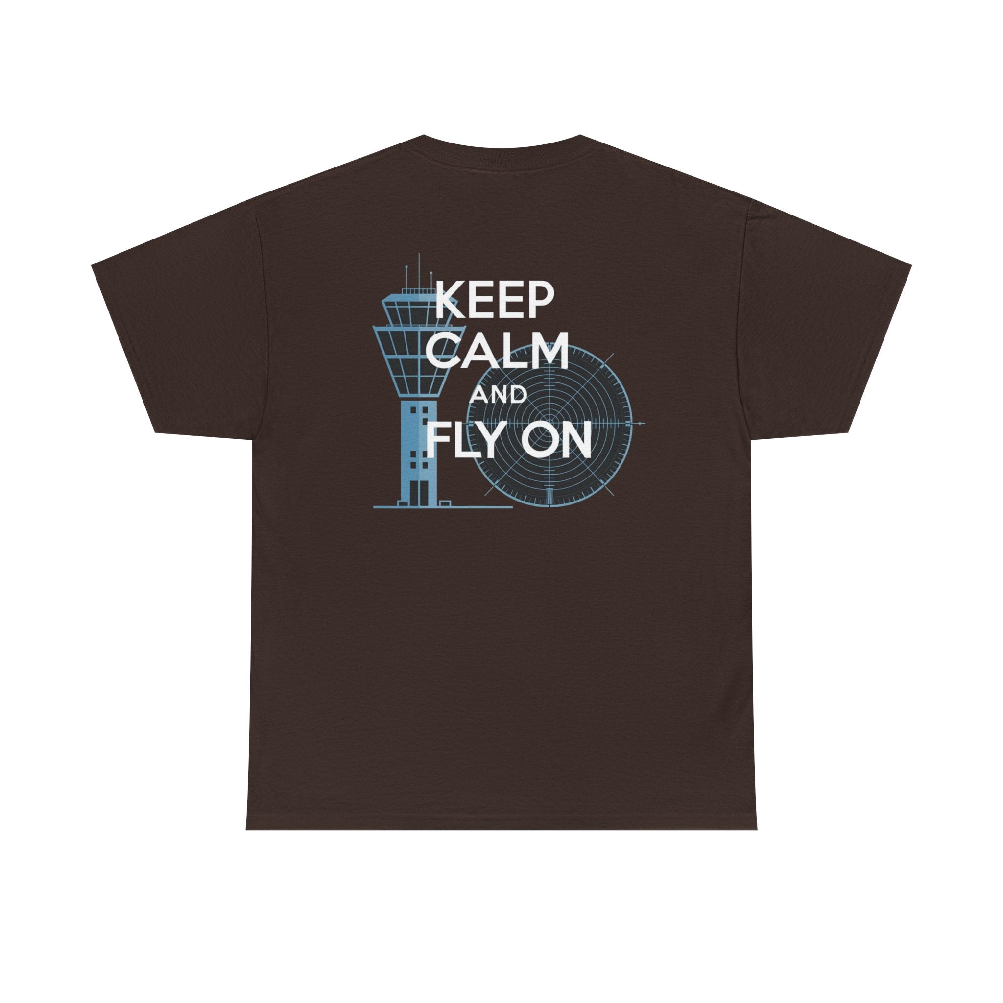 Keep Calm and Fly On Unisex Heavy Cotton Tee