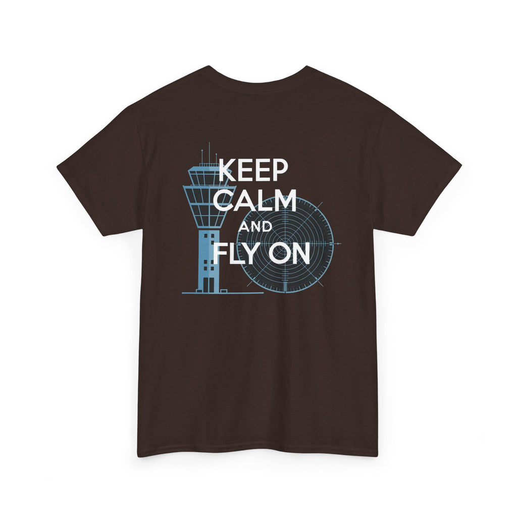 Keep Calm and Fly On Unisex Heavy Cotton Tee