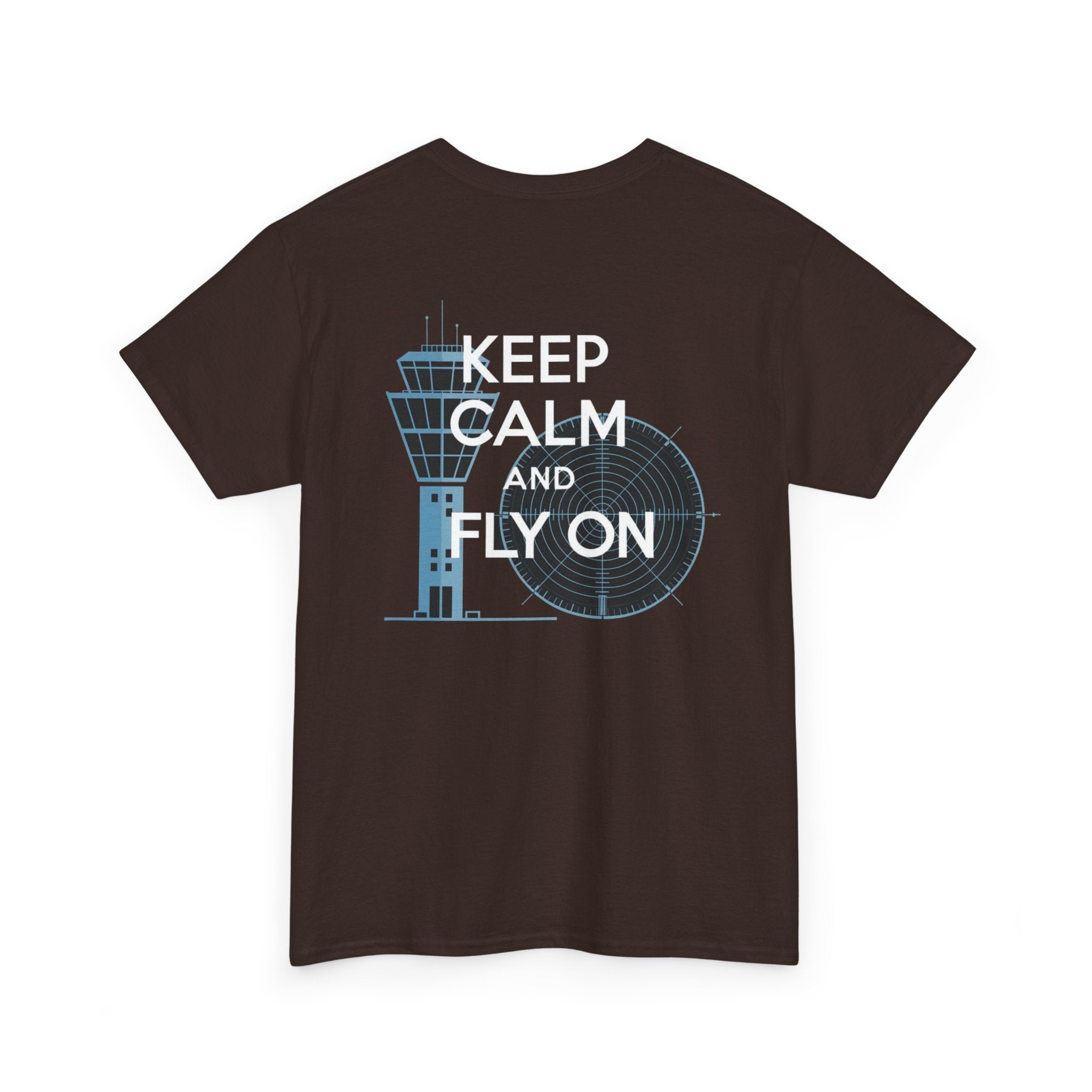 Keep Calm and Fly On Unisex Heavy Cotton Tee