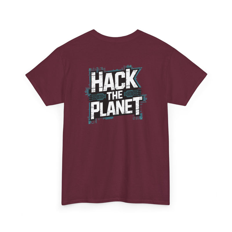 Unisex Heavy Cotton Tee: "Hack the Planet" - T-Shirt