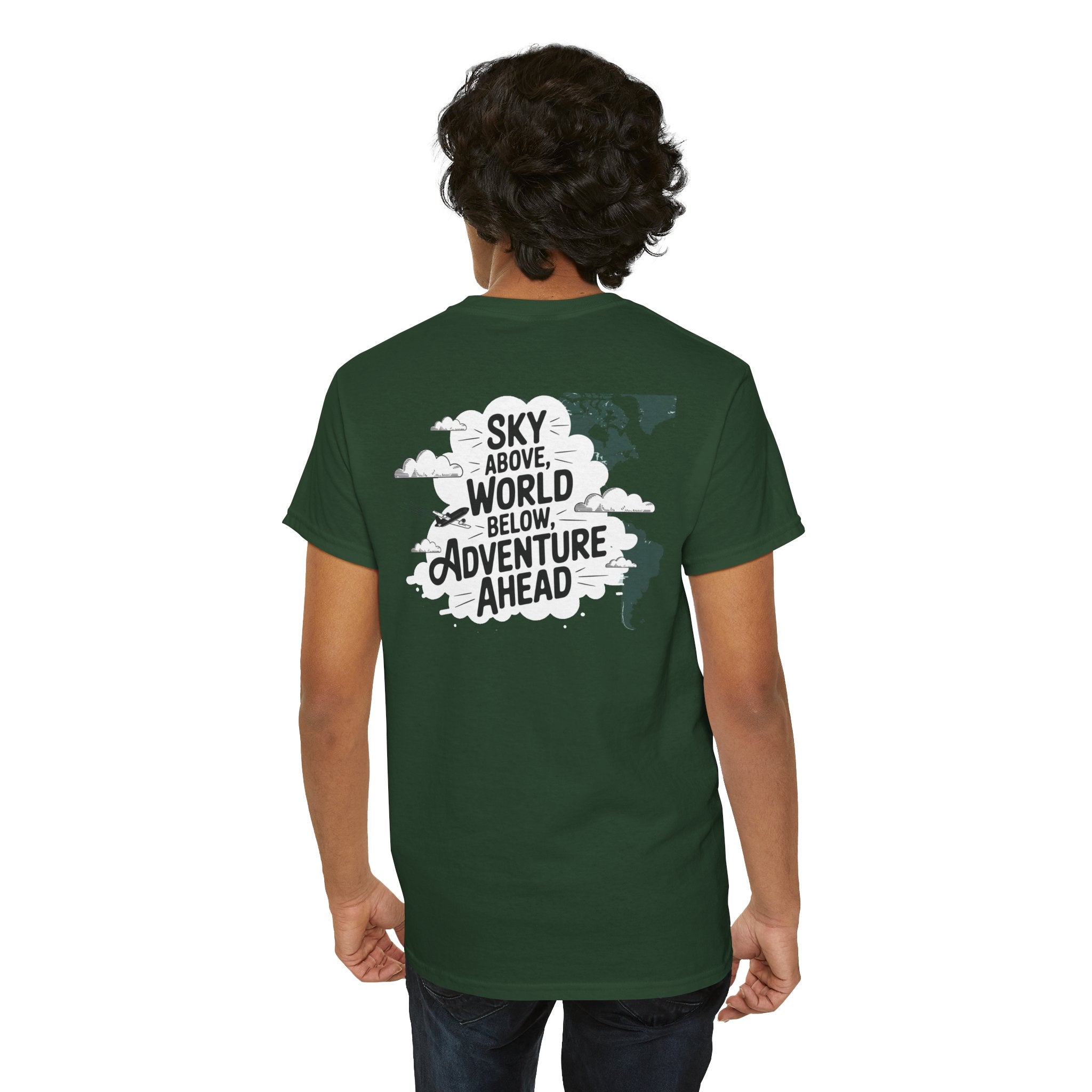 Unisex Heavy Cotton Tee: "sky above world below" T-Shirt